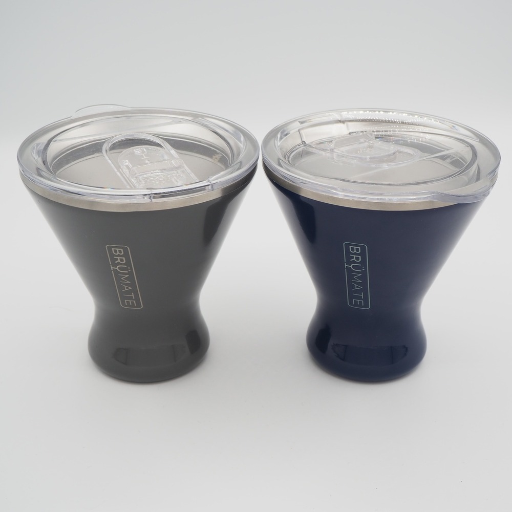 BruMate MargTini 10oz Insulated Martini Tumbler Set of 2 Cocktail Margarita